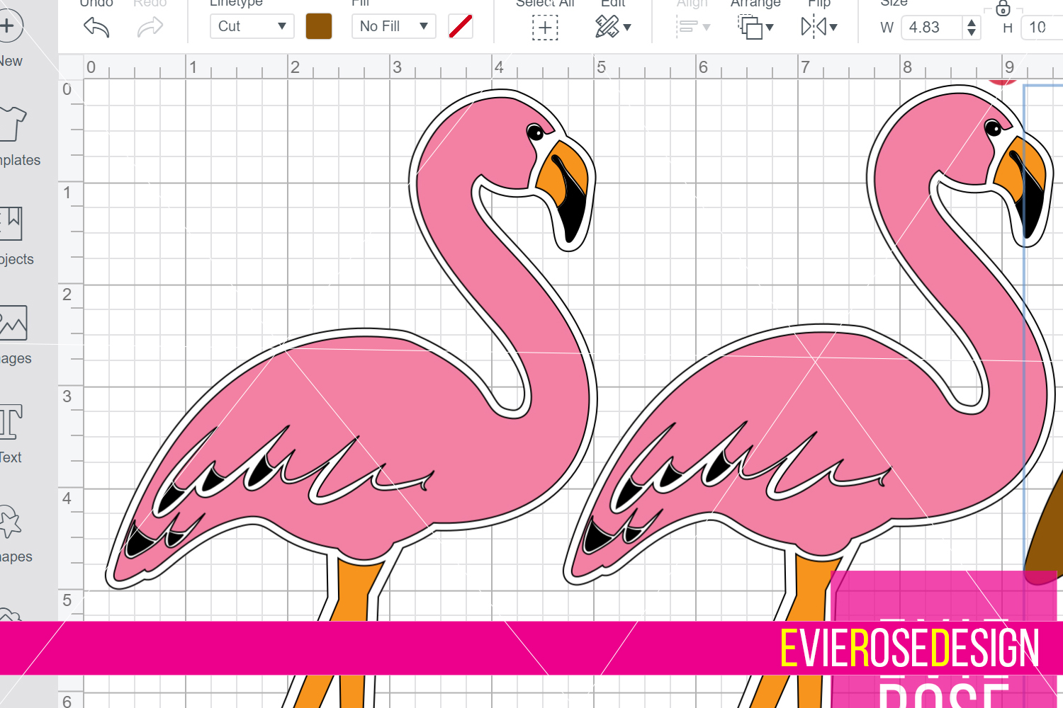 Flamingo Clipart and Cut File Set - Includes Layered SVG (278601