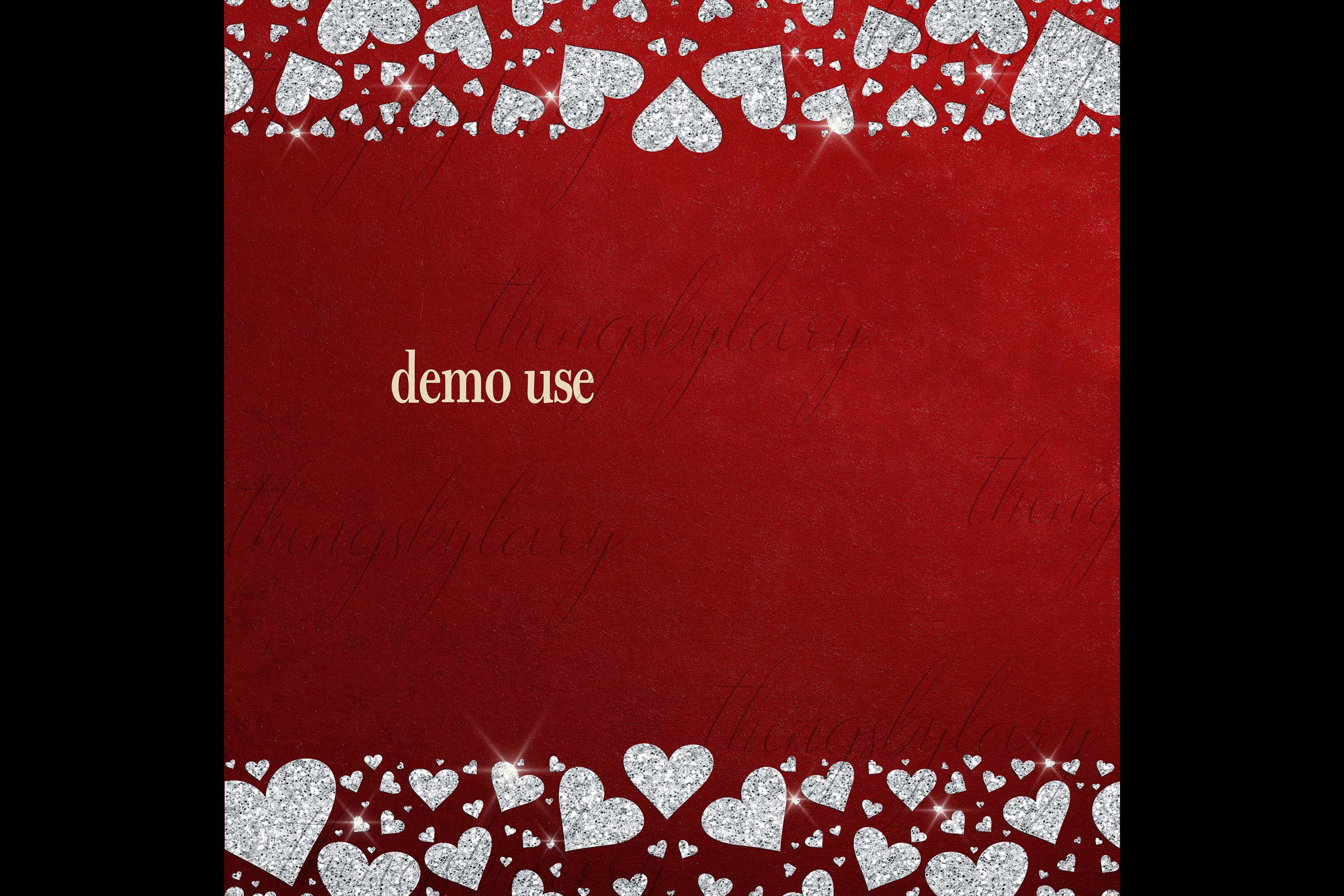 32 Seamless Tileable Glitter Heart Borders Overlay Images (303047