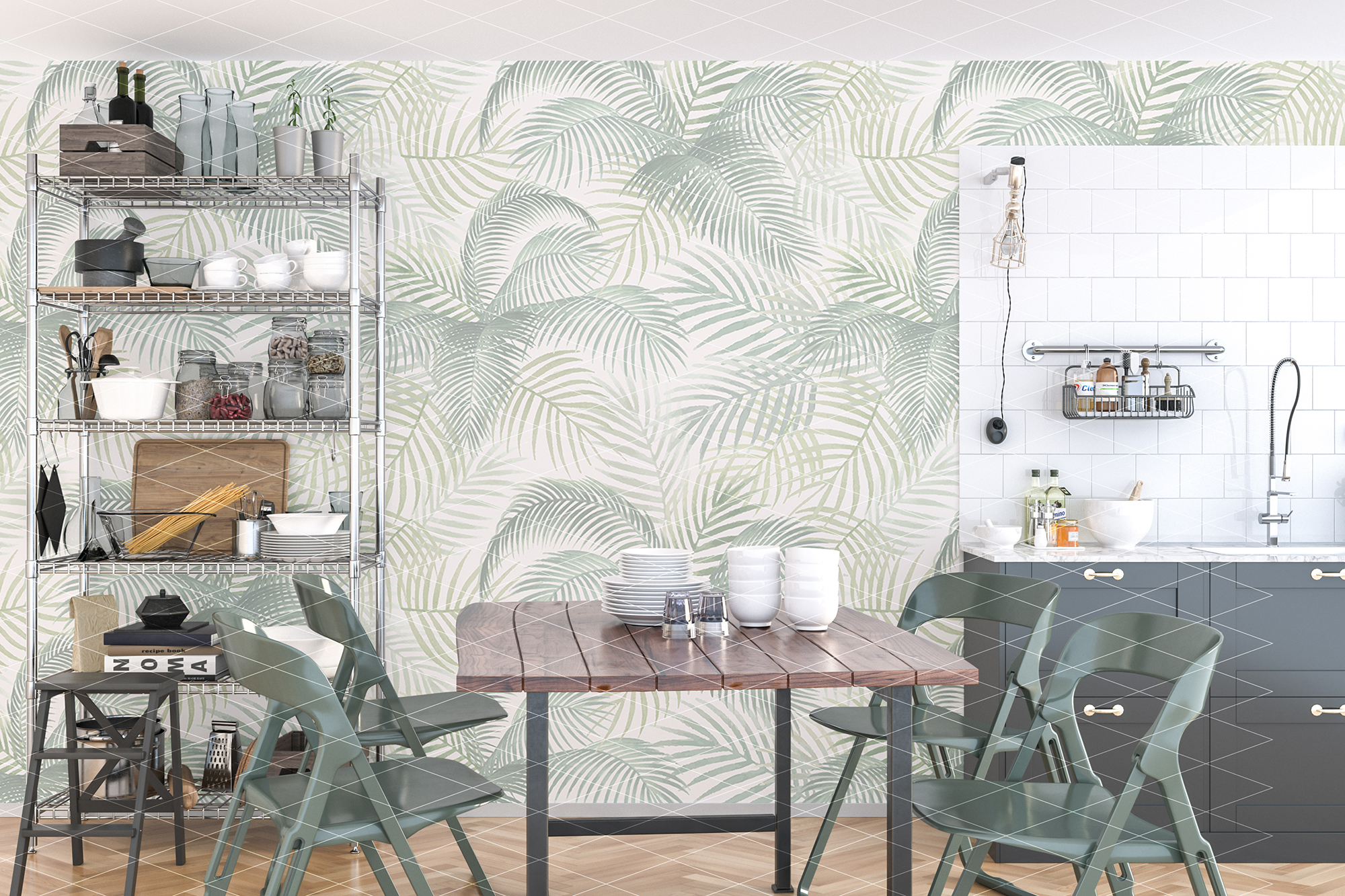 Wall mockup - wallpaper mock up (273848) | Mock Ups | Design Bundles