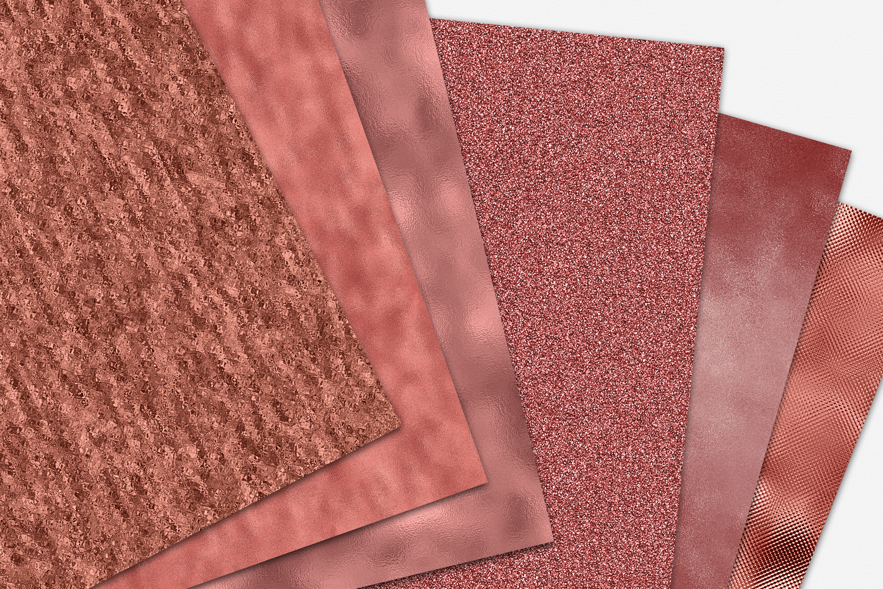Download Seamless Rose Gold Digital Paper - 10 Metallic Foil Textures