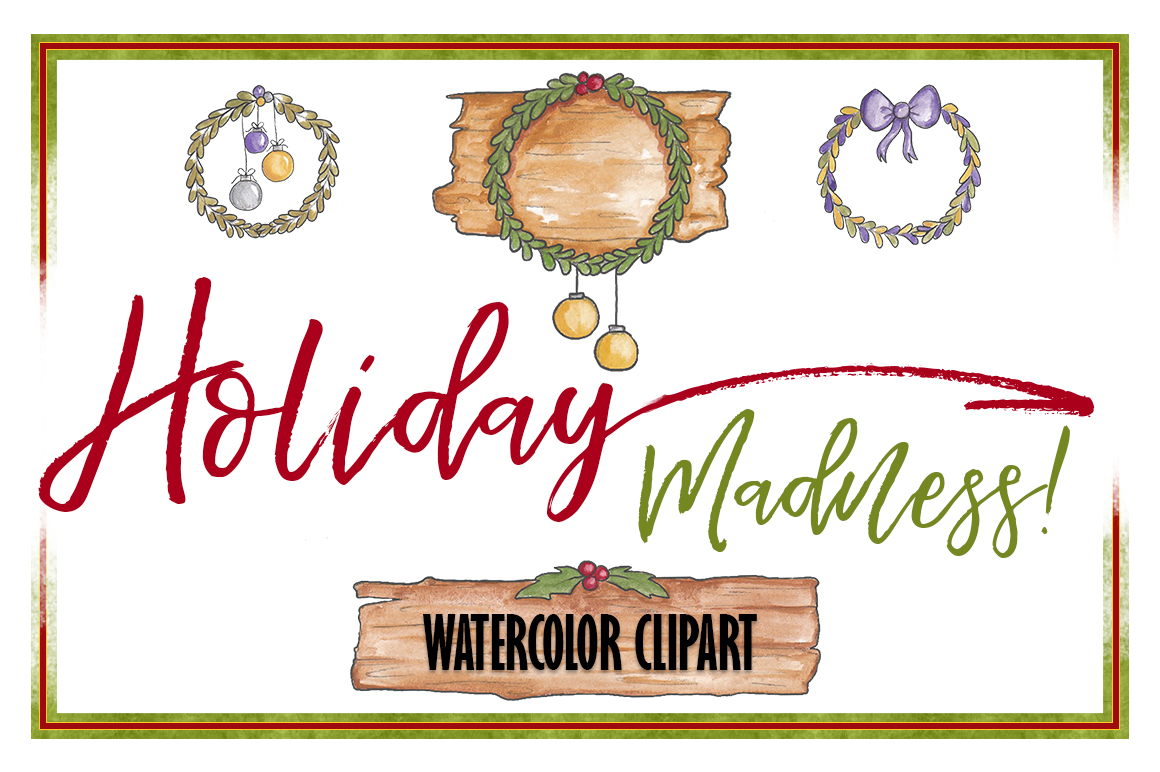 Holiday Clipart Christmas Clipart Object Clipart Watercolor