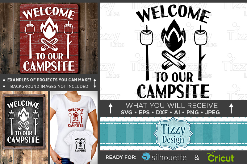 Download Welcome to our Campsite Svg - Camper Sign - Camper Decor ...