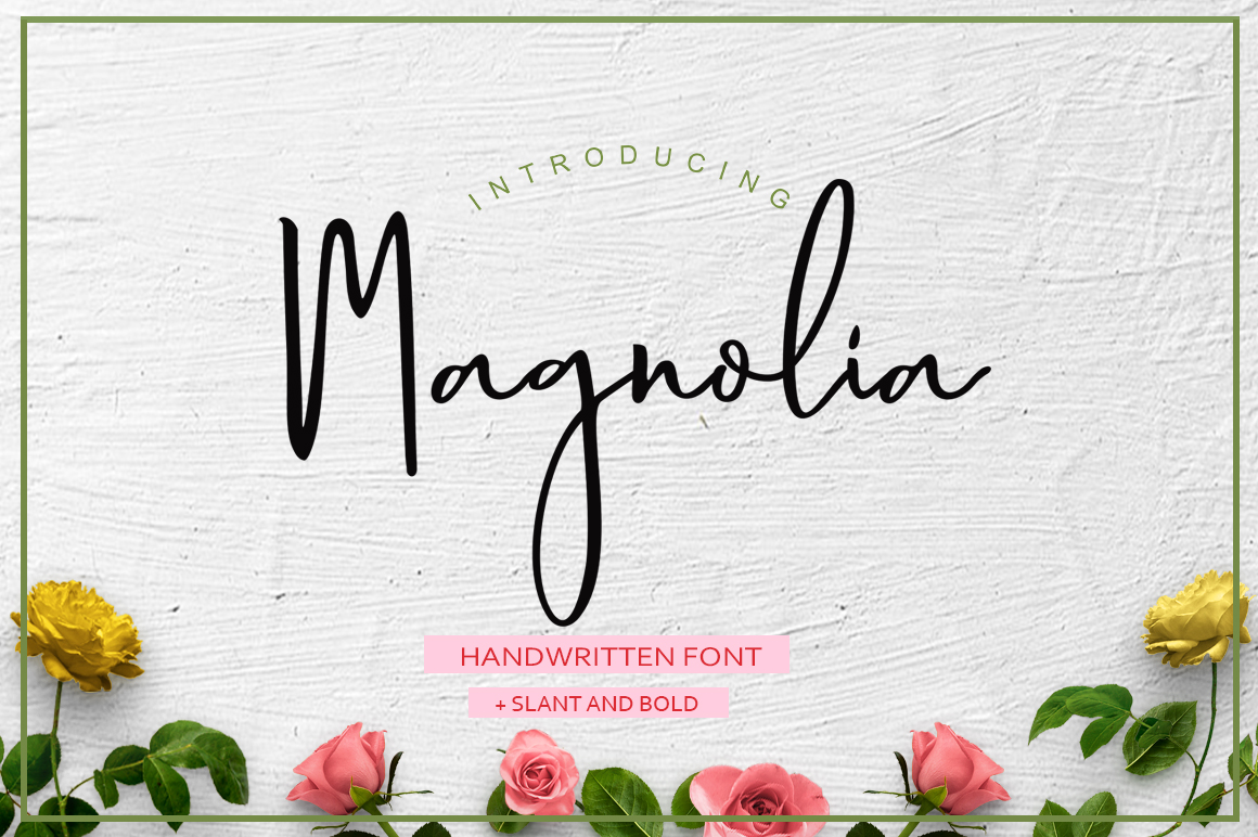 Magnolia (123996) | Handwritten | Font Bundles