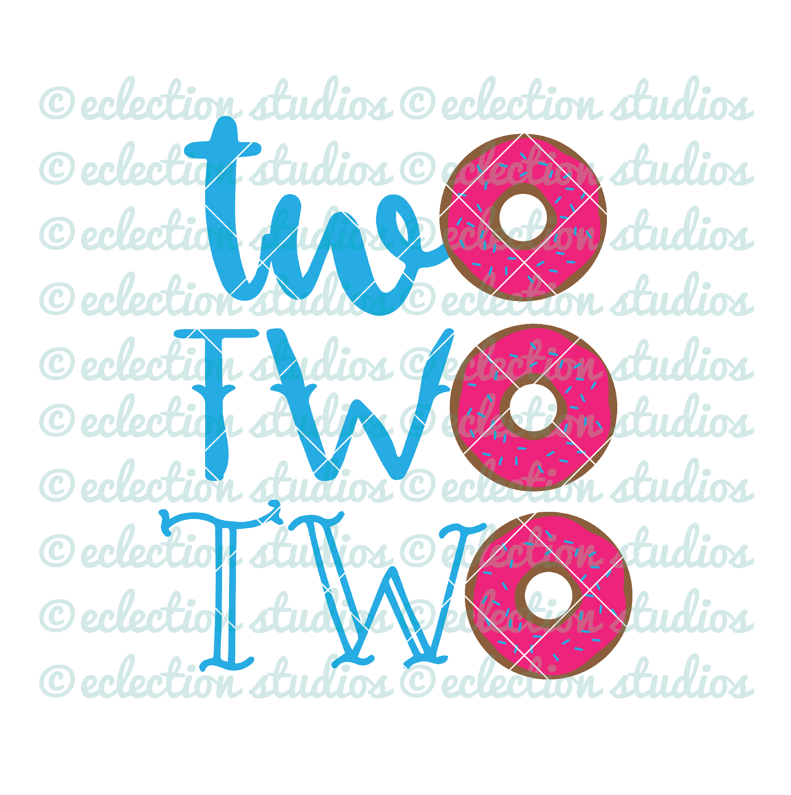 Download Birthday Donut TWO set SVG