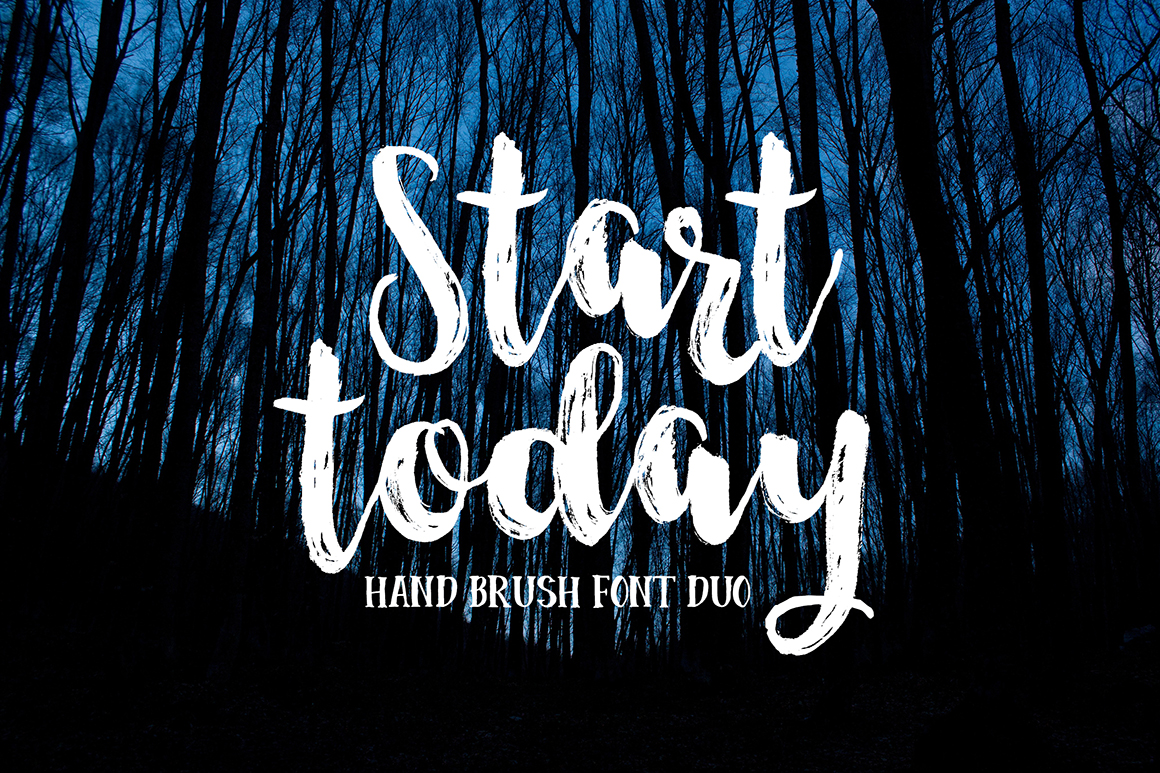 Download Start Today - Brush Font Duo by Dhan St | Font Bundles