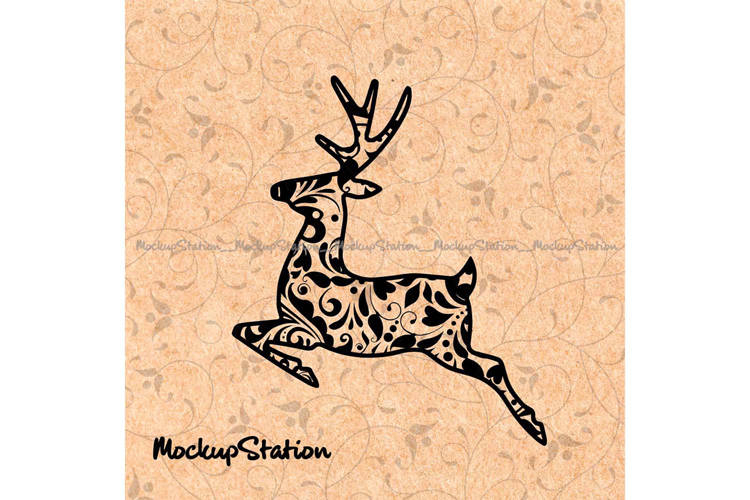 Download Reindeer Mandala SVG, Boho Winter Deer Home Decor Window ...