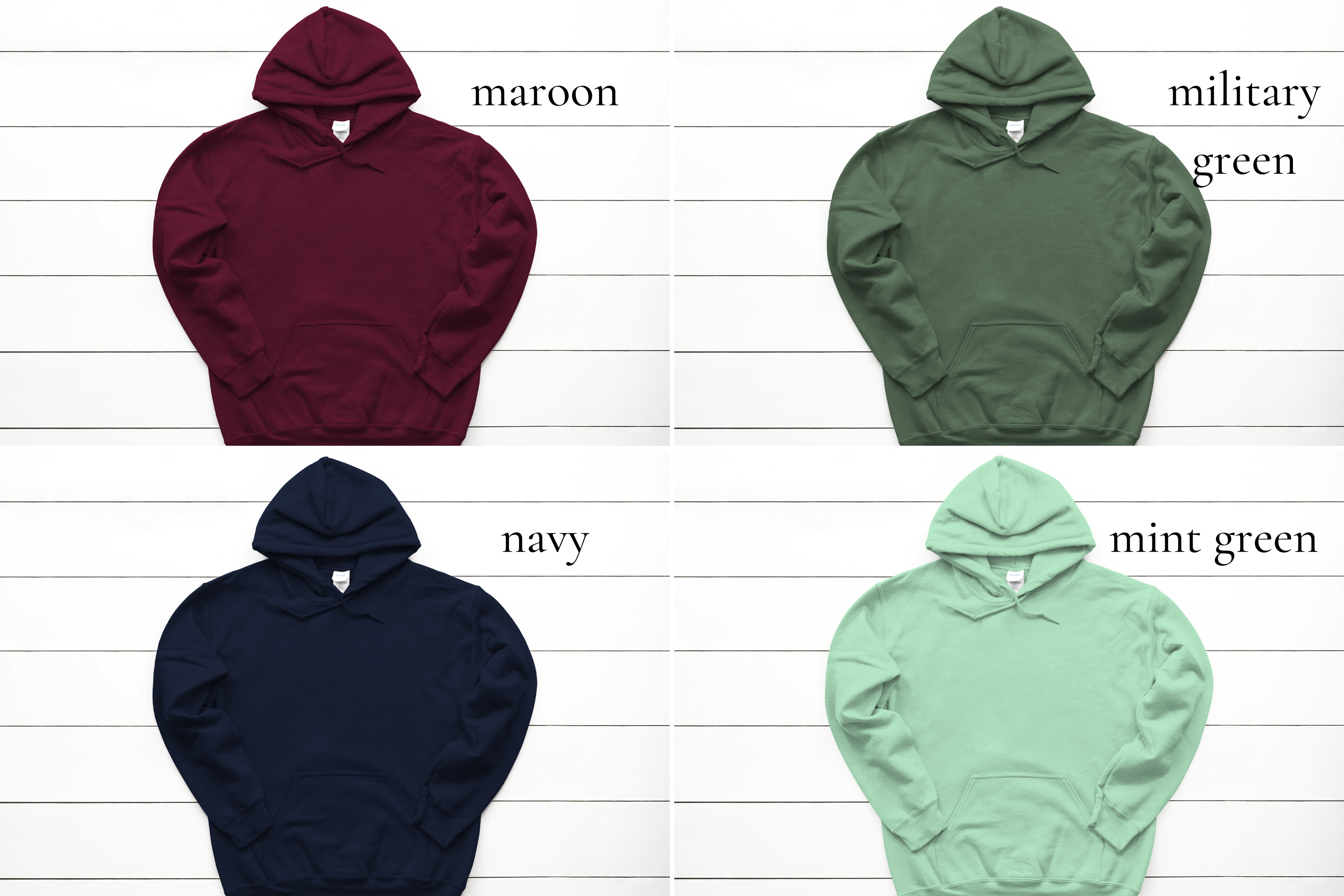 Hoodie Mockup Bundle Gildan 18500 Basic hoodie mockups