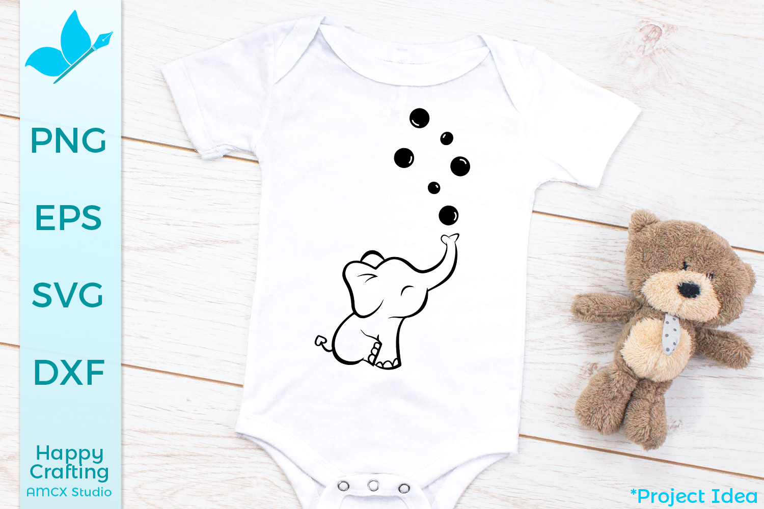 Baby Elephant SVG (100340) | SVGs | Design Bundles