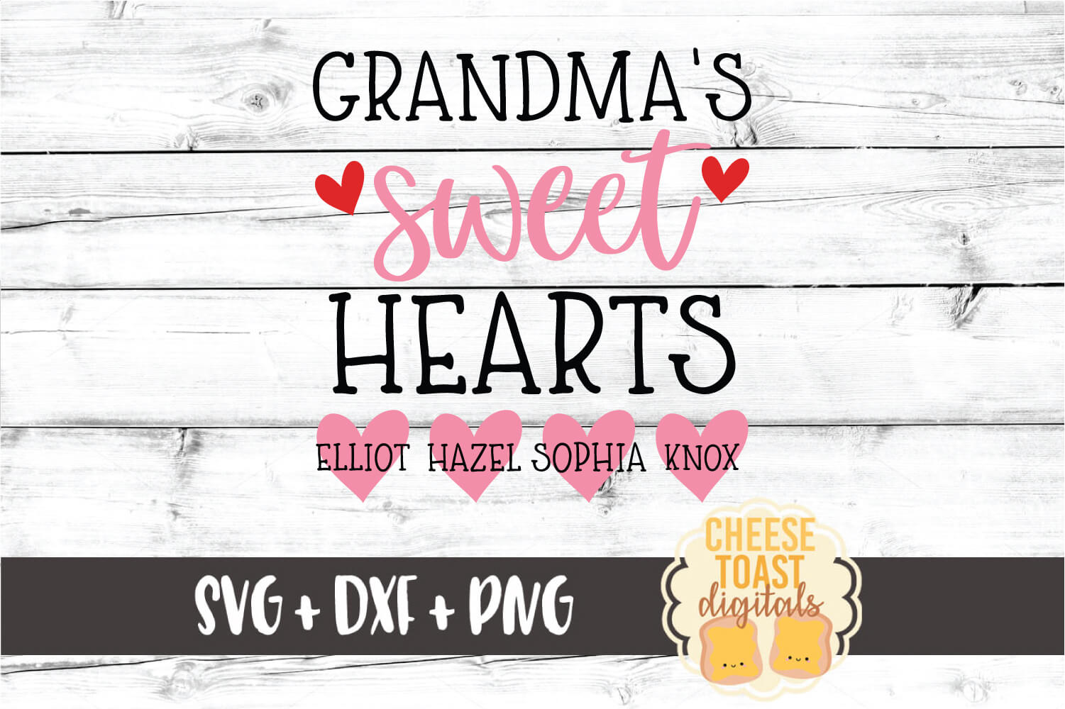 Download Grandma's Sweet Hearts - Valentine's Day SVG PNG DXF Files
