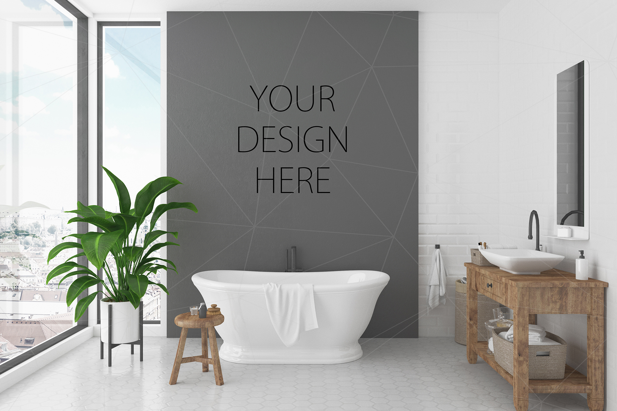 Download Interior mockup bundle - bathroom background (105613) | Mock Ups | Design Bundles