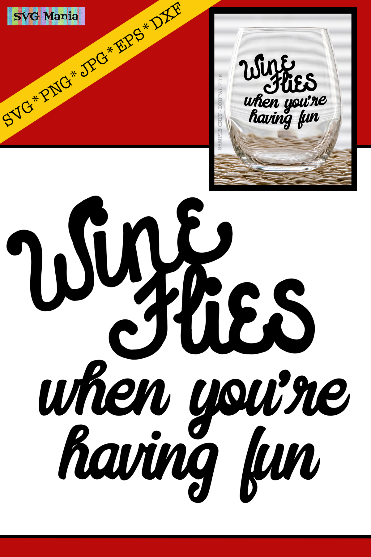 Download Funny Wine Flies SVG File, Funny Wine Glass SVG, Wine SVG