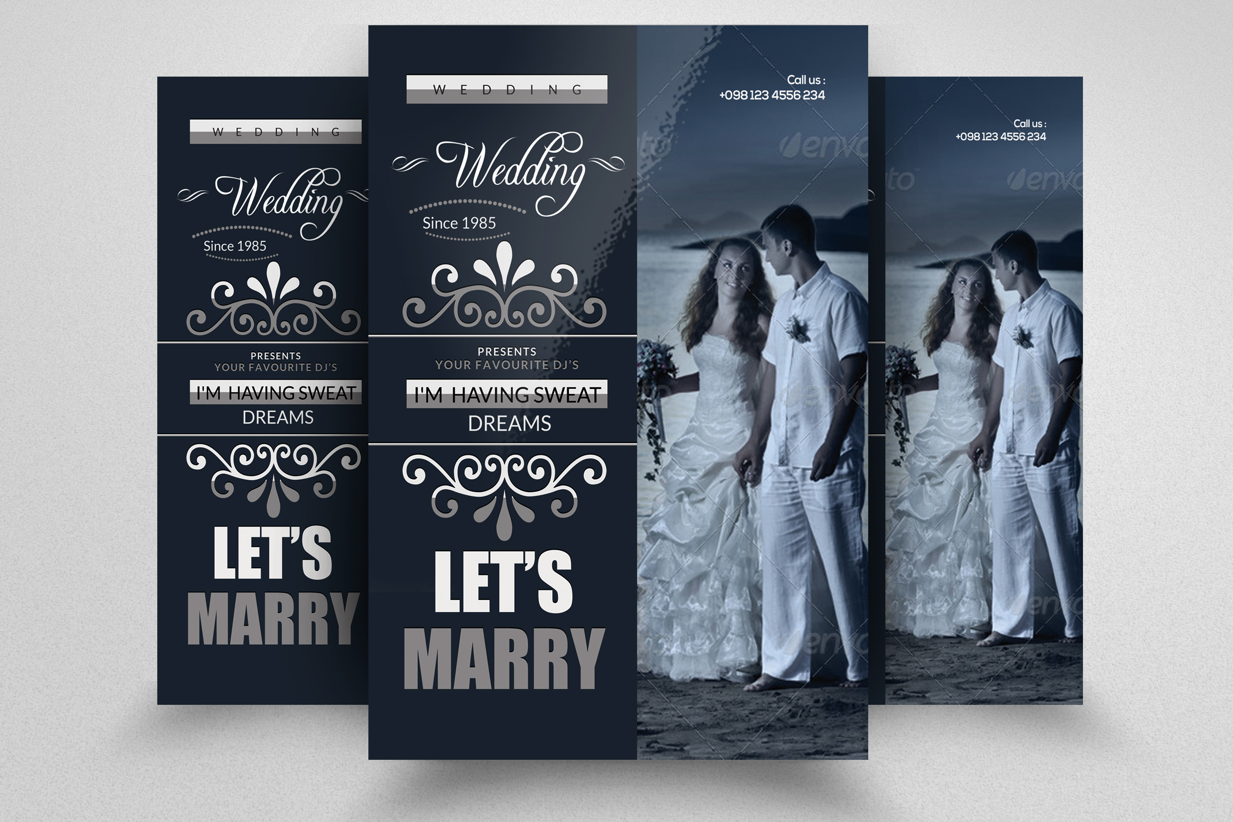 Wedding Invitation Flyers Template