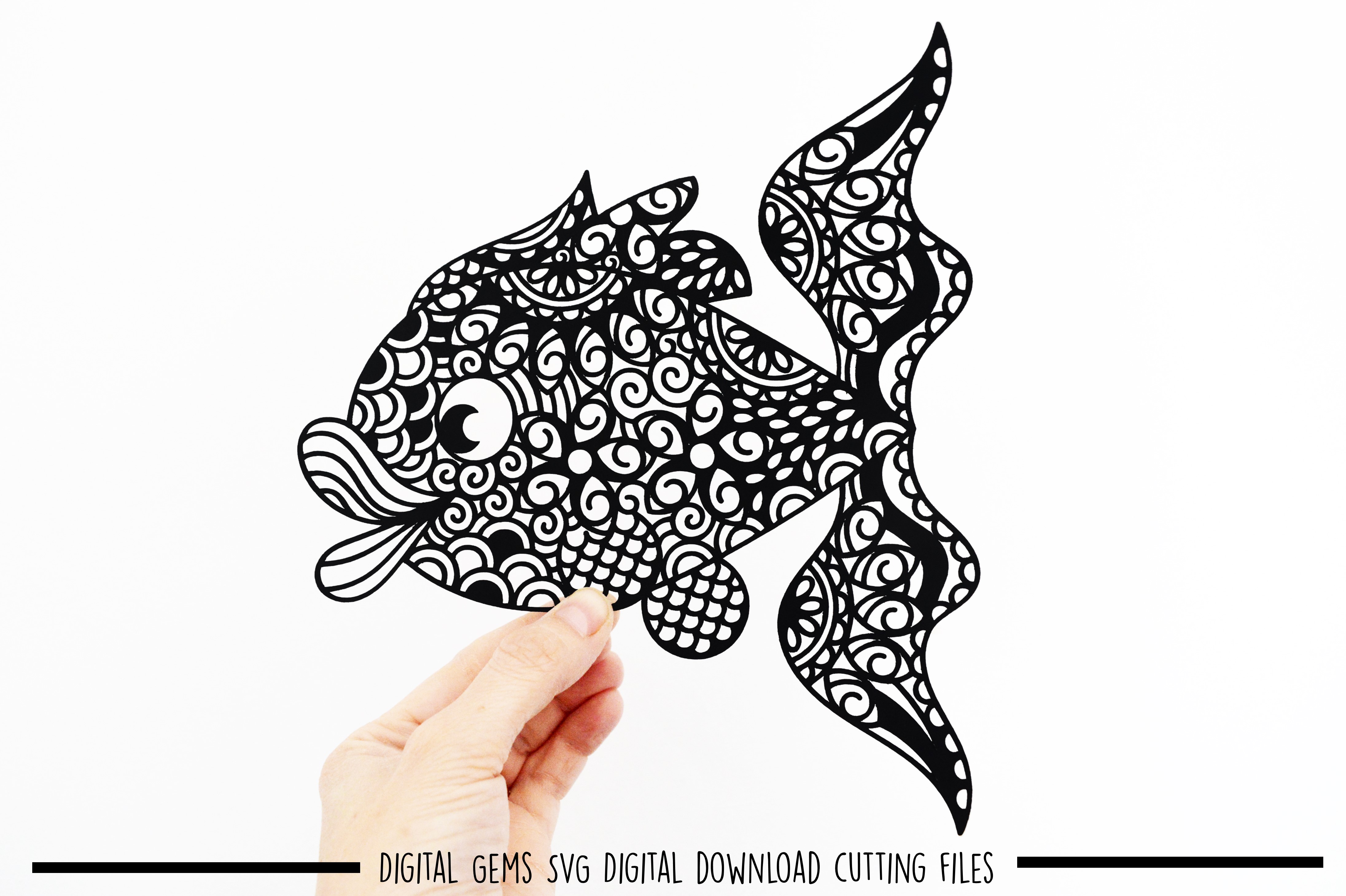 Download Zentangle fish SVG / DXF / EPS files