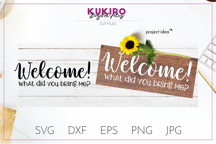 Welcome SVG - Funny Home decor sign cut file - Doormat SVG