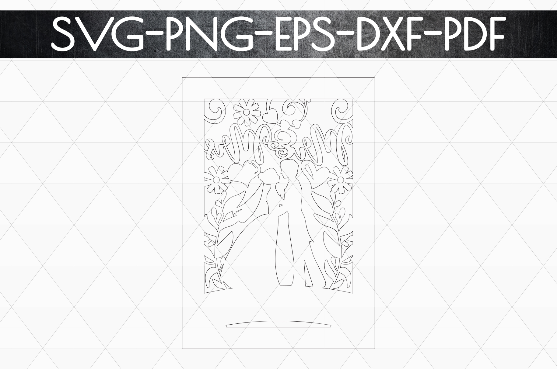 Download Customizable Wedding Paper Cut Template, Mr And Mrs SVG, PDF