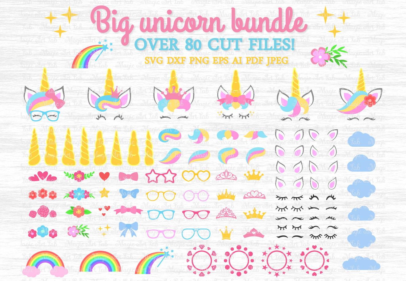 Download Big unicorn bundle svg, Big bundle svg, Unicorn kit svg ...