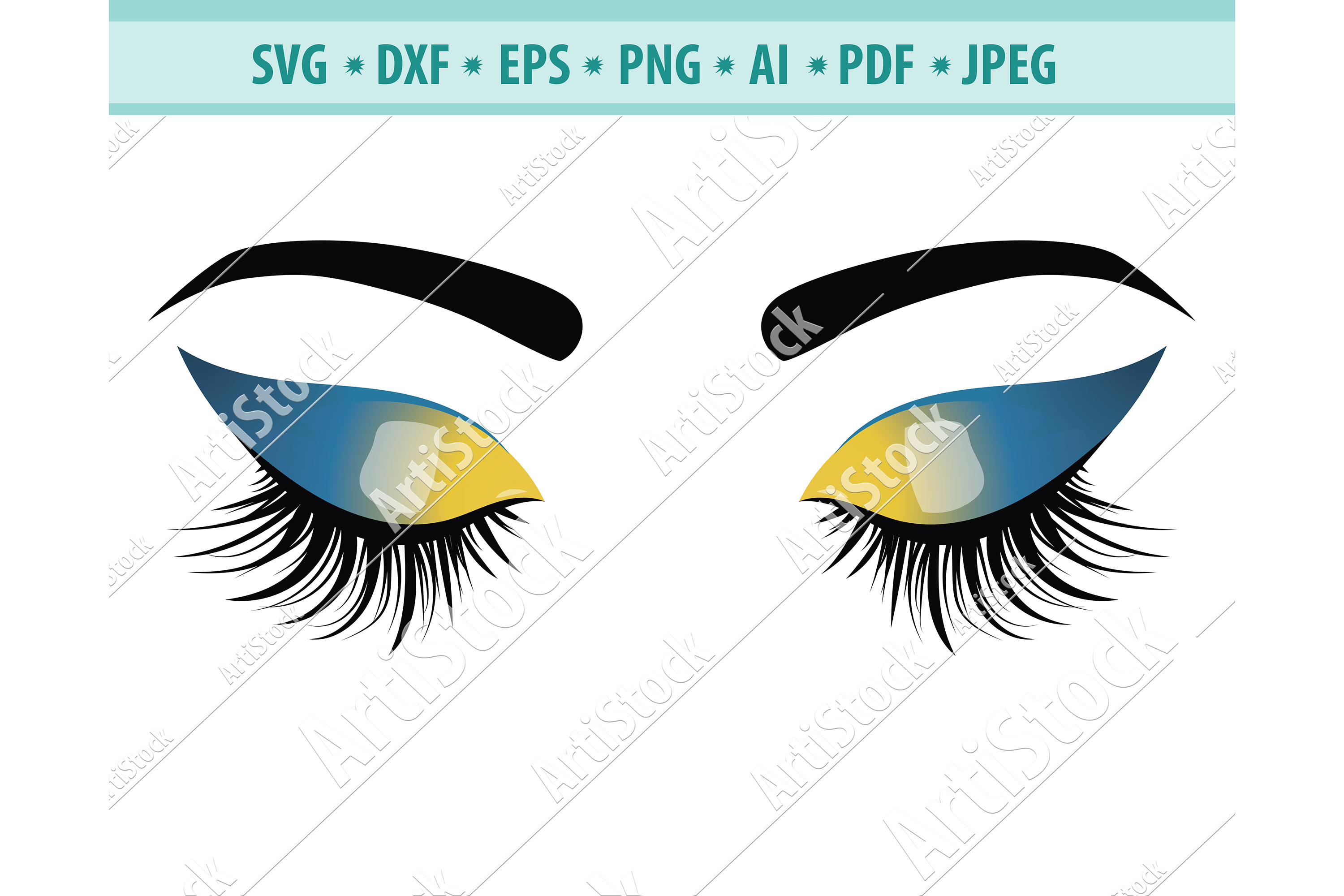 Download Eyelashes svg, Eyes svg, Beauty svg, Make up Dxf, Png, Eps (434924) | SVGs | Design Bundles