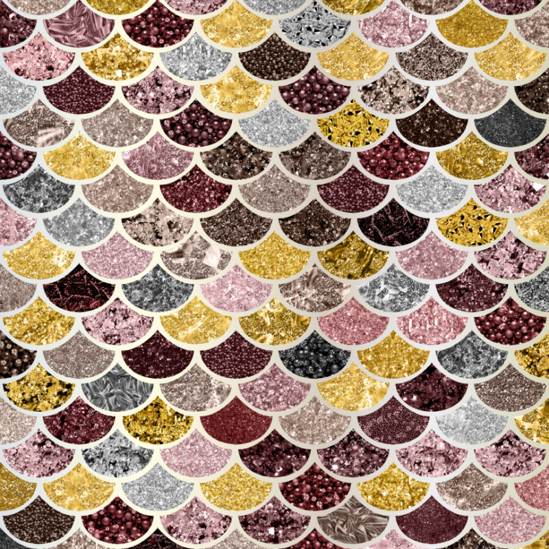Glitter Mermaid Scales Digital Paper (46674) Backgrounds
