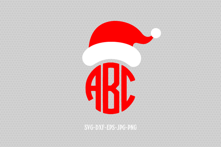 Download Santa hat monogram svg, Santa svg, christmas svg