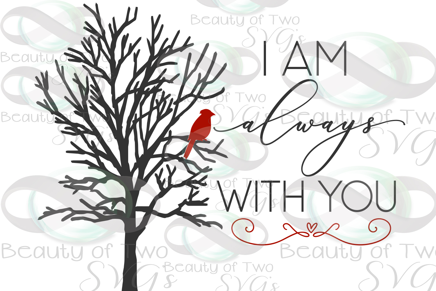 Download Christmas Cardinal Memoriam svg, I am always with you svg ...