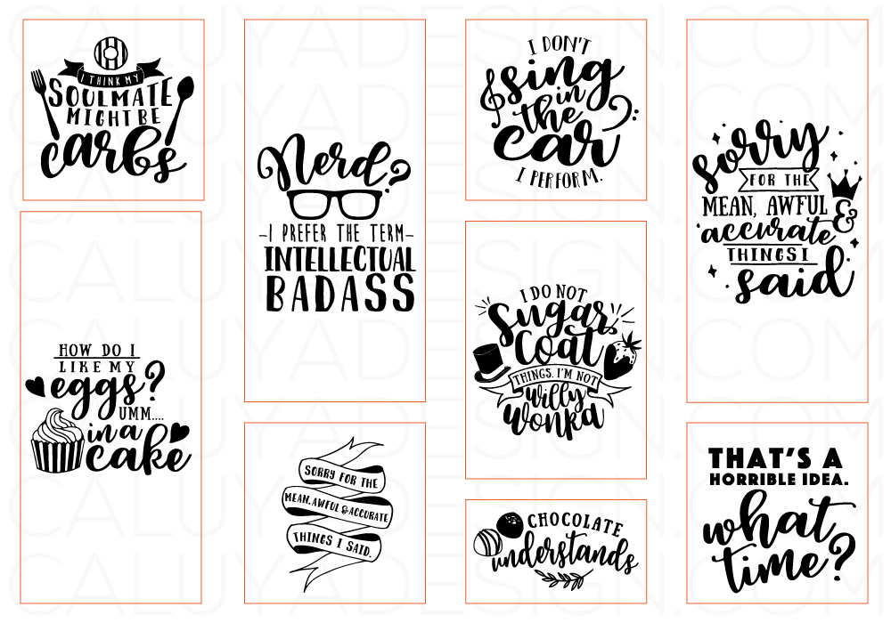 Download Funny Quotes SVG Cut File Bundle