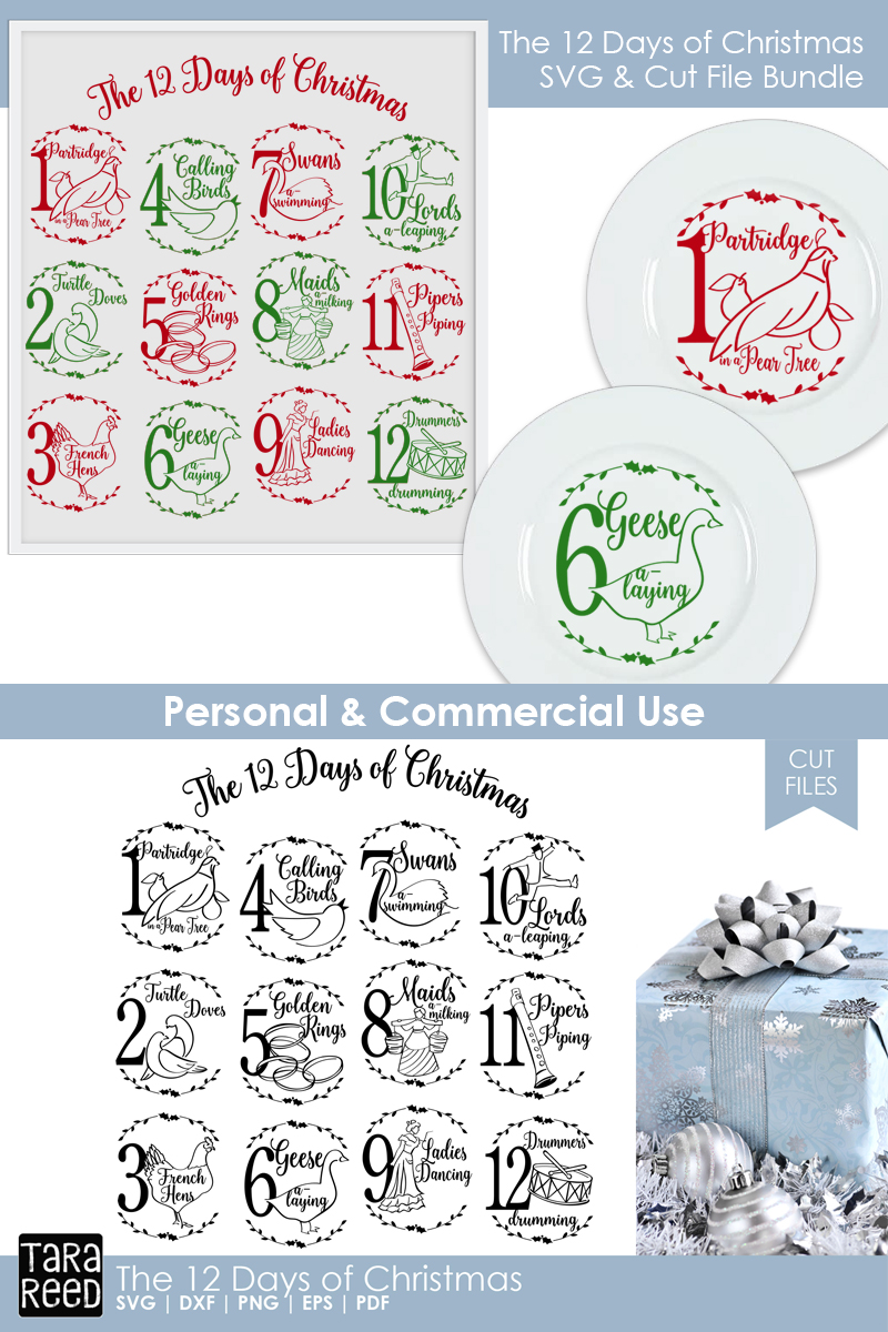 Download 12 Days of Christmas - Christmas SVG Files for Crafters