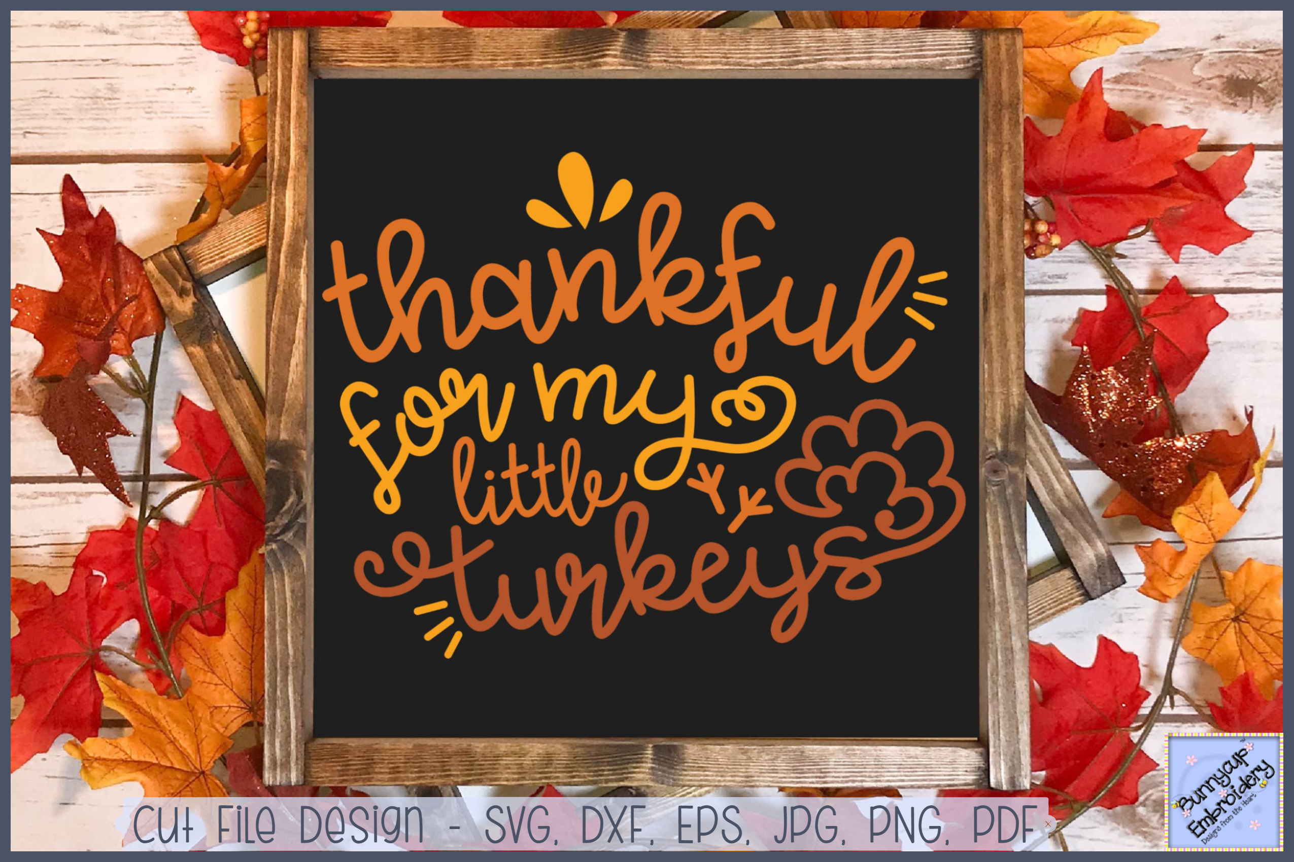 Download Thankful For My Little Turkey - SVG, Clipart, Printable