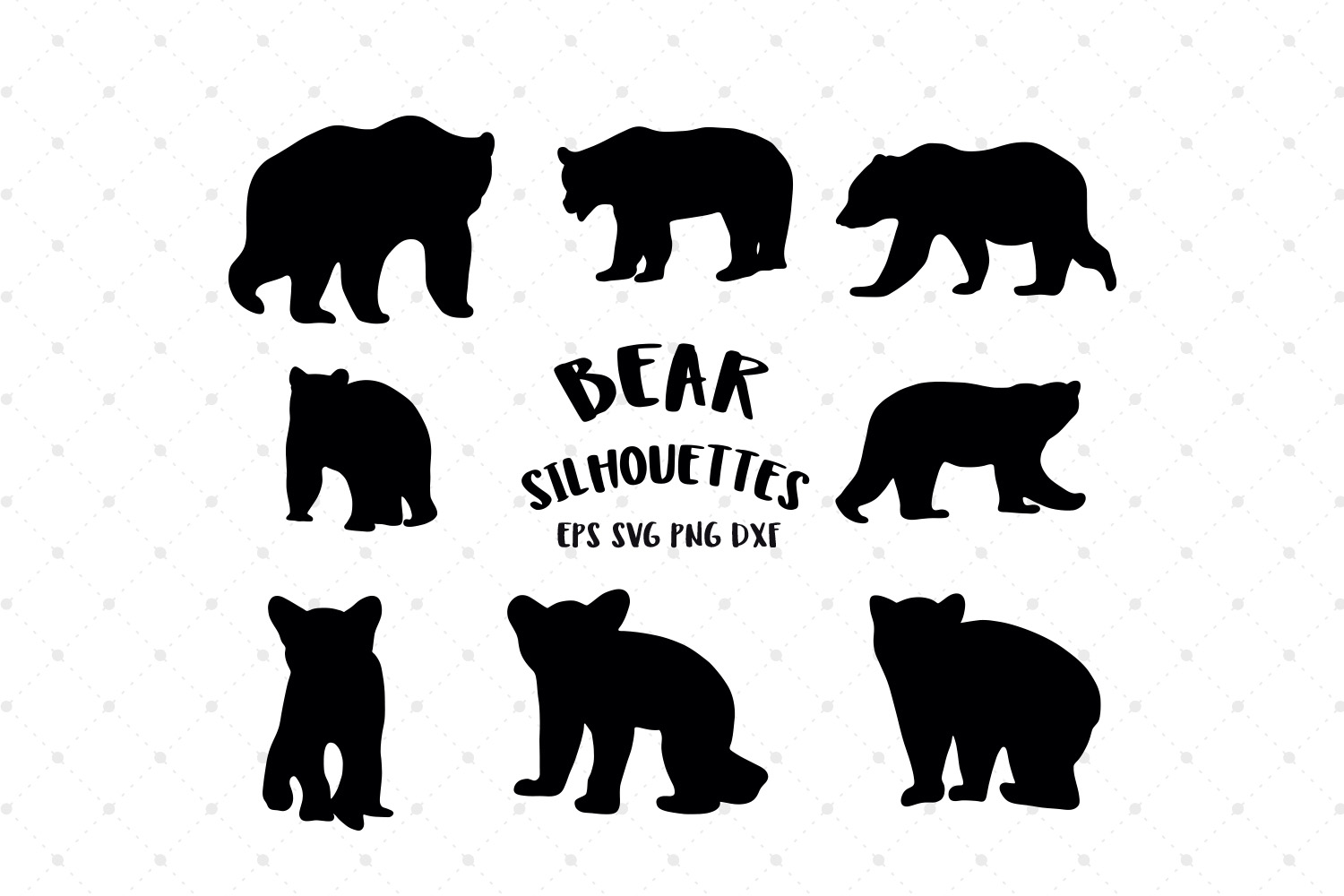 1570 Mama Bear With Cubs Svg Cut Free Svg Cut Files Svgly For Crafts