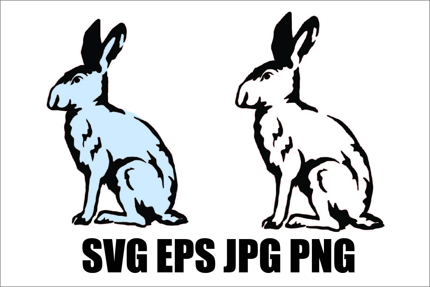 Download Rabbit 2 versions included - EPS / SVG / JPG / PNG