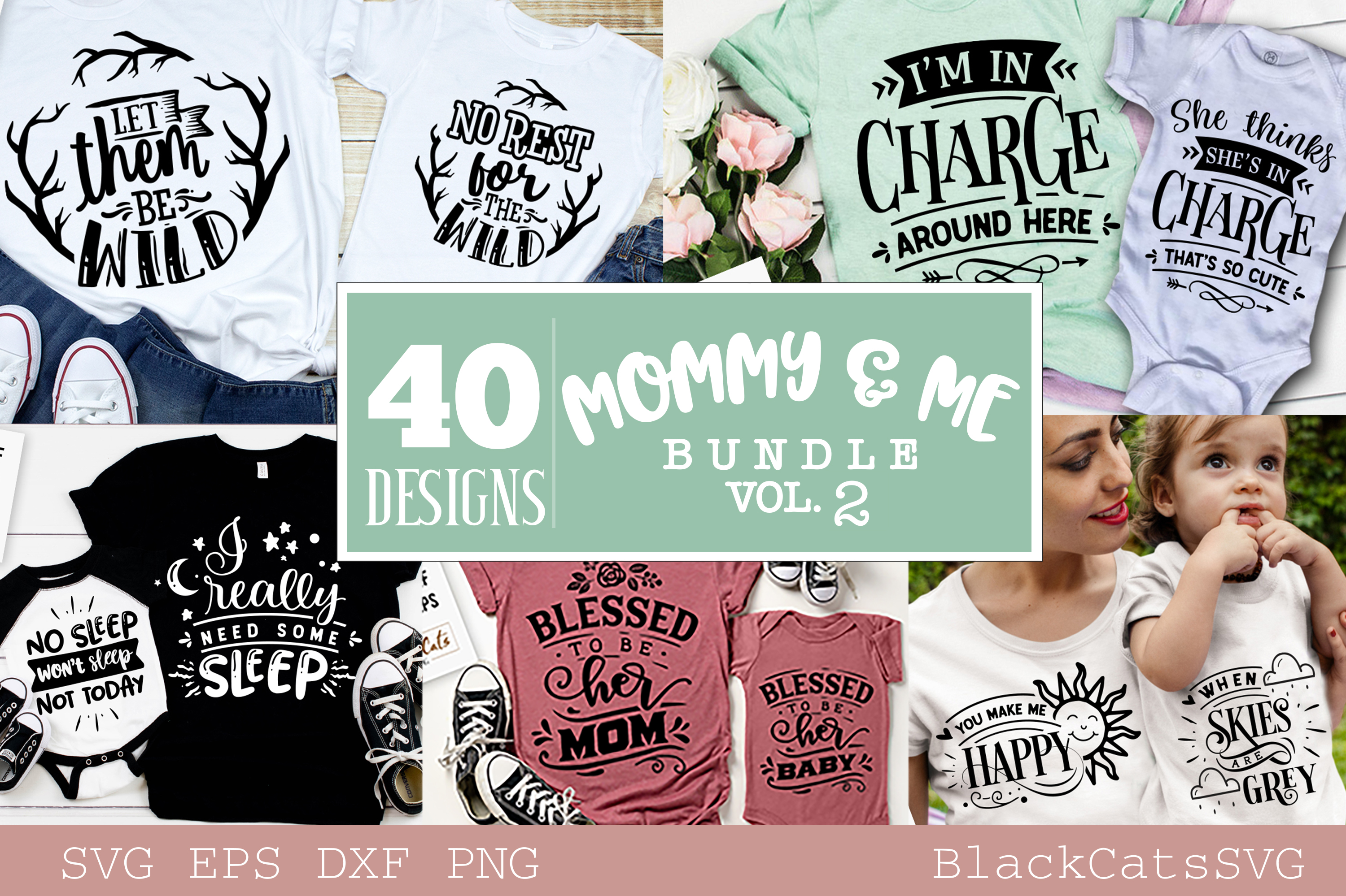 Download Mommy and me SVG bundle 40 designs vol 2 (422145) | SVGs ...