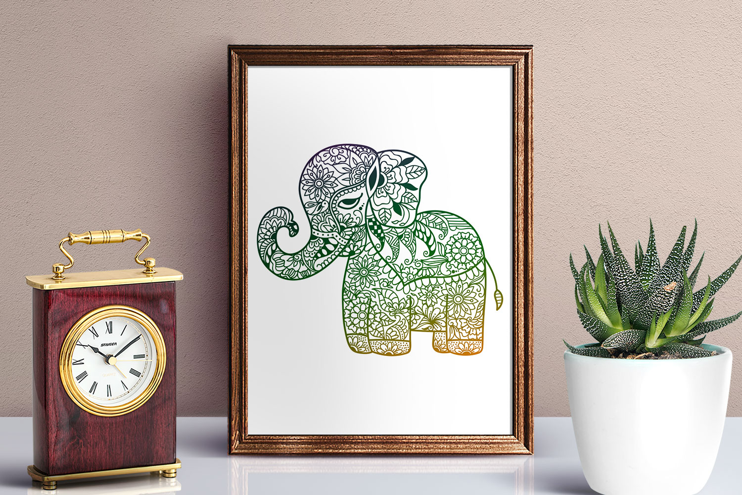 Download Baby Elephant SVG - Floral Mandala Elephant SVG (474687) | SVGs | Design Bundles