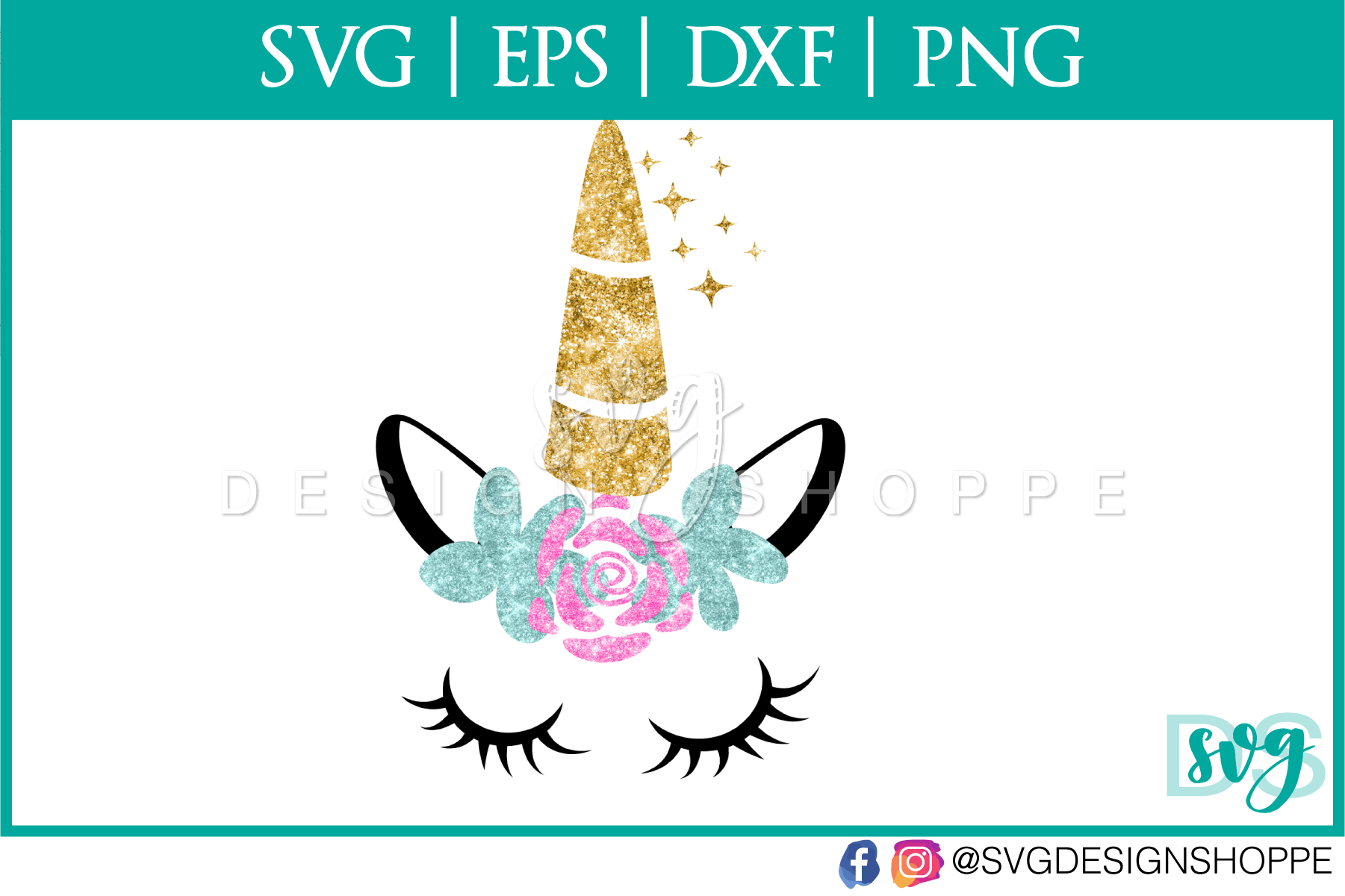 unicorn face svg eyelashes svg unicorn print cute face svg