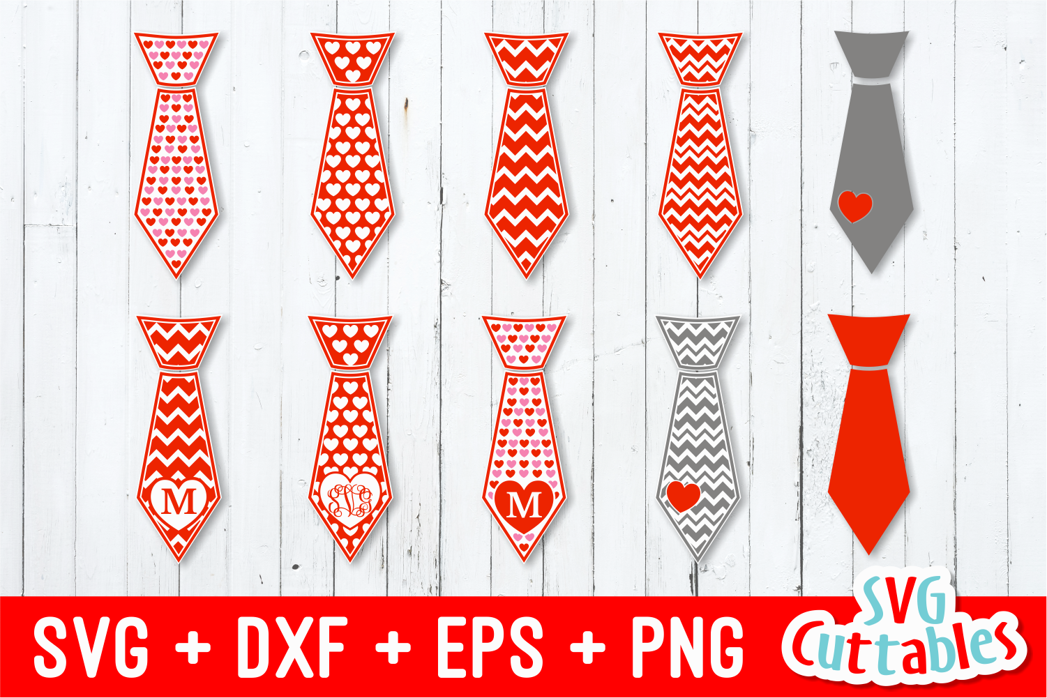 Download Valentines Day Ties svg cut file