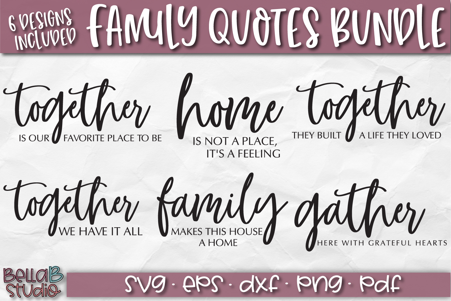 Download Family Quotes SVG Bundle, Home Sign SVG (50568) | SVGs | Design Bundles