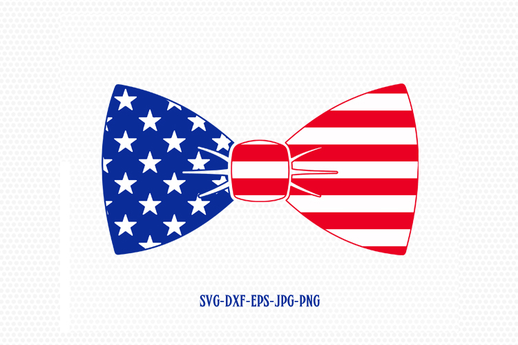 Patriotic Bow tie svg, Fourth of July SVG, 4th of July Svg, Patriotic