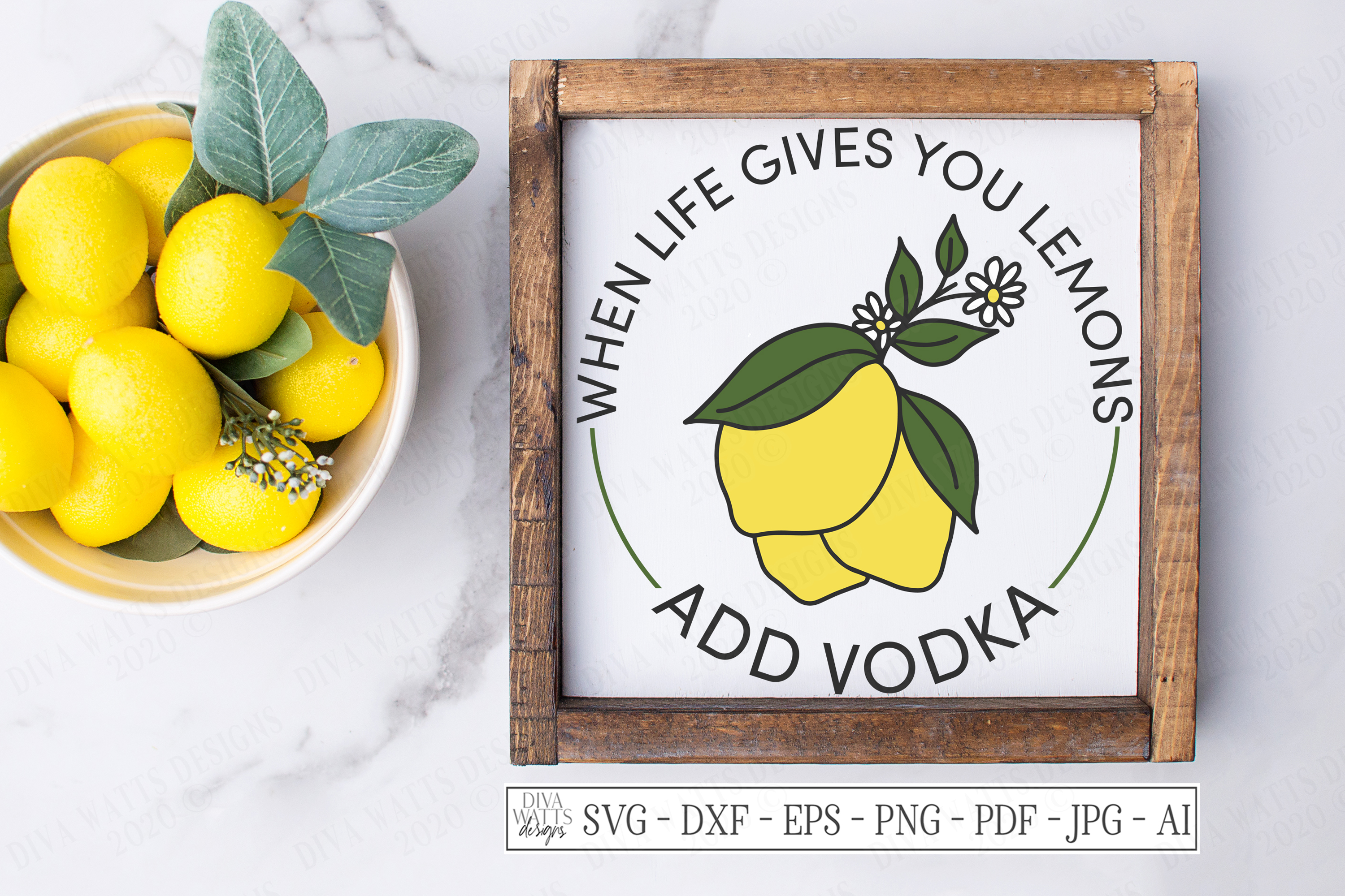When Life Gives You Lemons Add Vodka Kitchen Round Circle