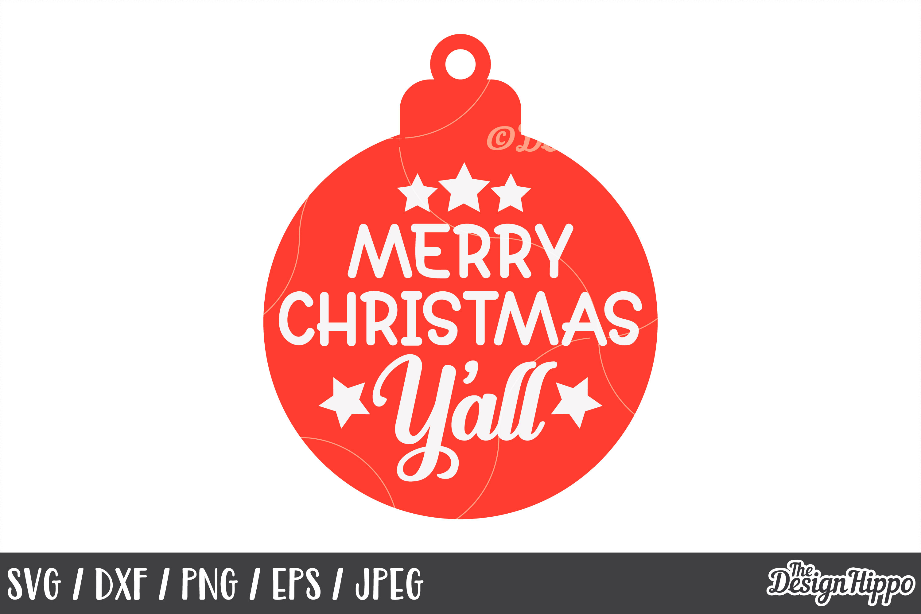 Download Merry Christmas Y'all SVG, Christmas Bauble, PNG, DXF, Files
