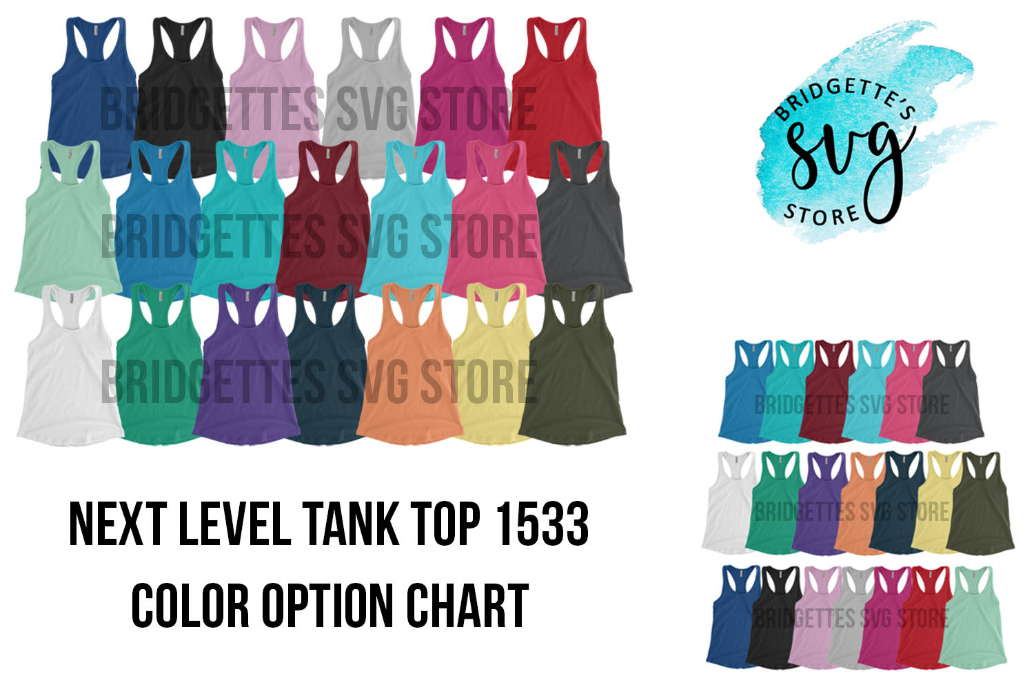 Download Next Level 1533 Mockup Tank Top Mockup Color Options ...