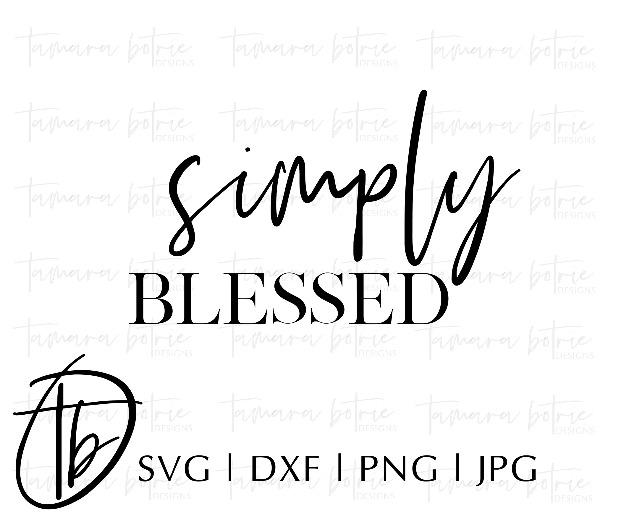 Simply Blessed Svg Blessed Svg Wood Sign Svg Christian Svg Farmhouse Style