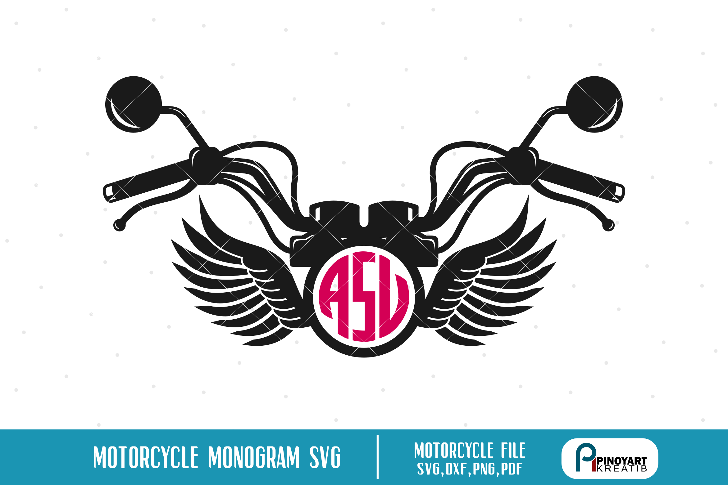 Download Motorcycle Monogram Cut File - a motorcycle vector