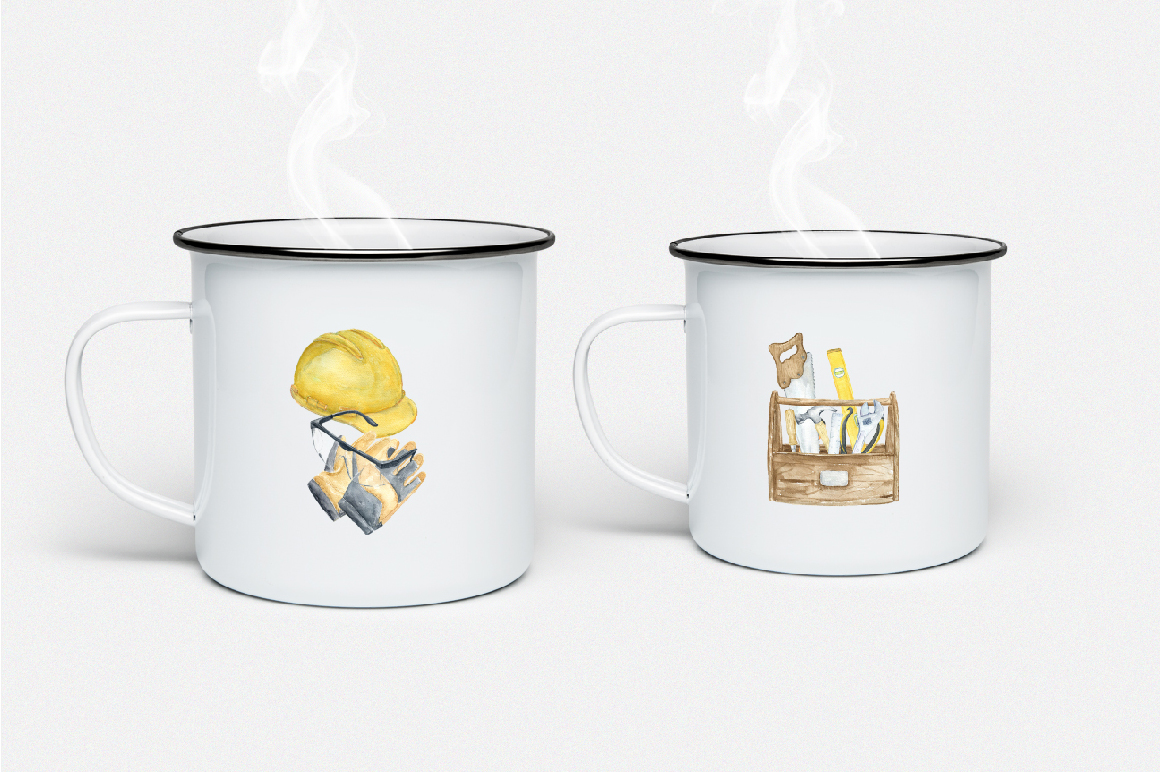 Watercolor Hand Tool Illustration (103952) Illustrations Design Bundles