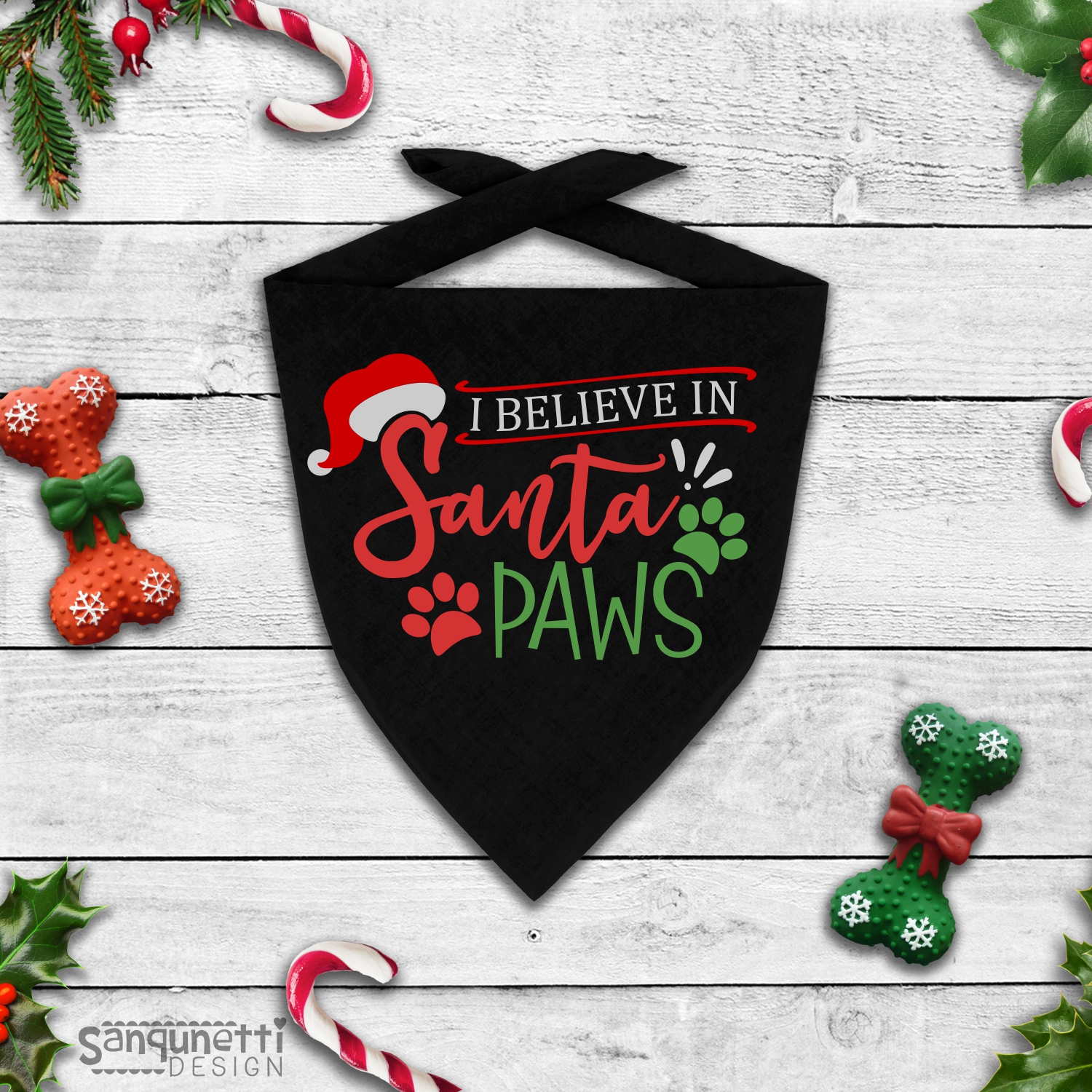 Download I belive in Santa Paws SVG, Christmas dog cut file (358193 ...