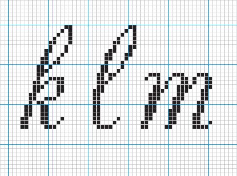 Cross Stitch Alphabet Pattern (Alph5)