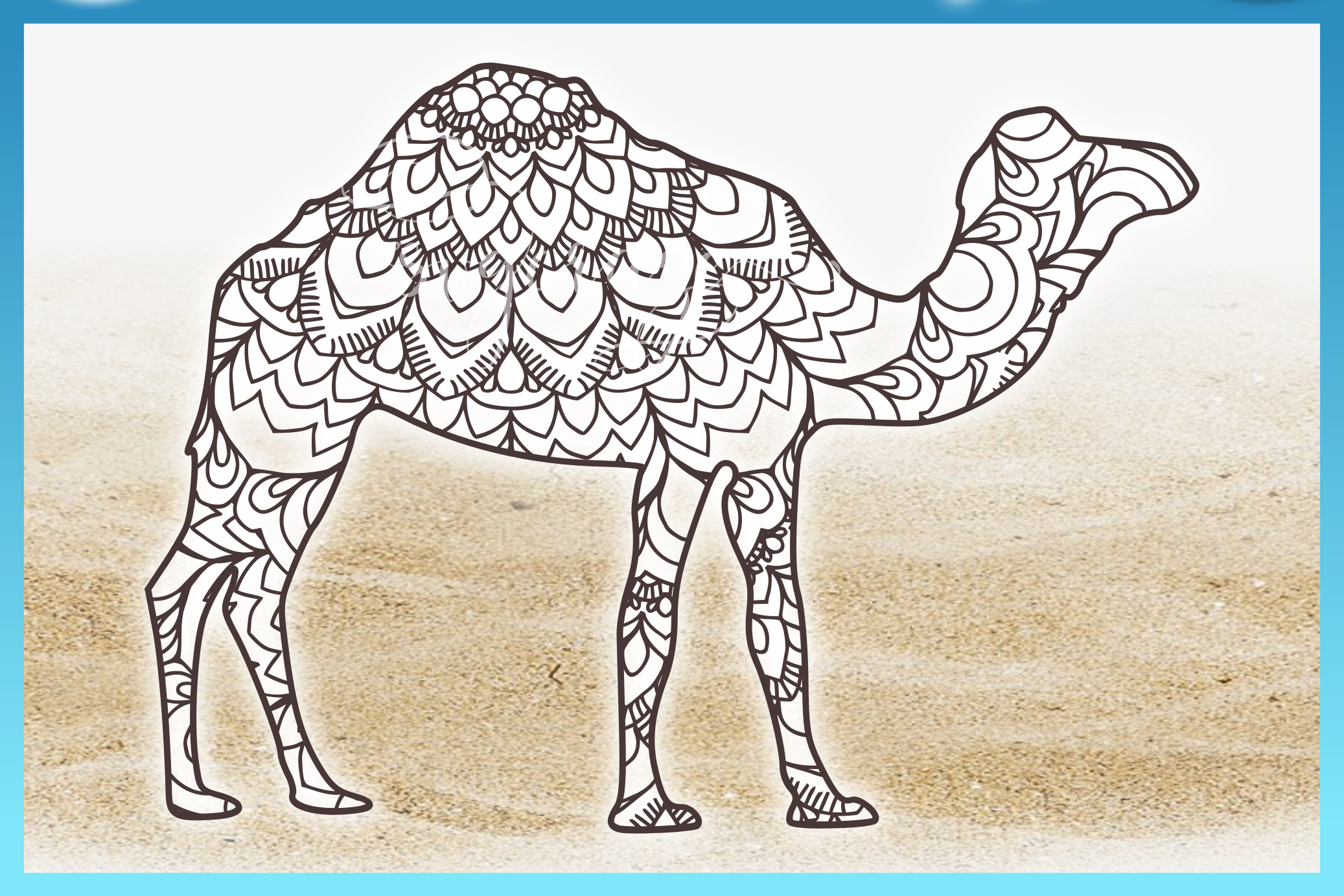 Download Camel Mandala Zentangle SVG DXF EPS PNG files for Cricut ...