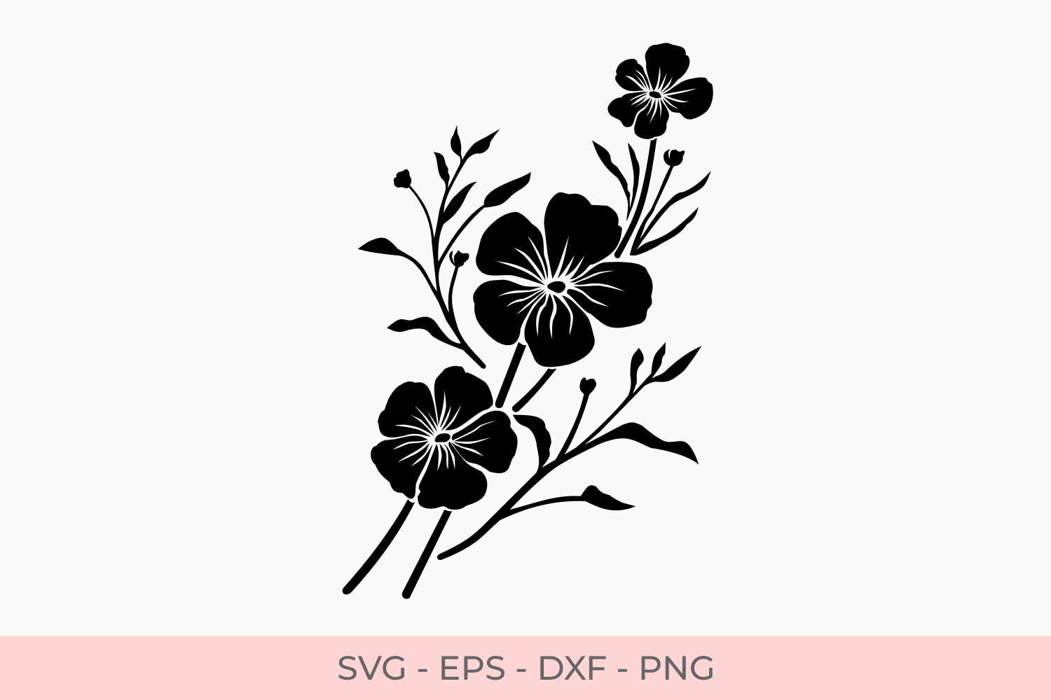 Download Flowers Silhouette Svg, Florals Silhouette Svg, Silhouette ...