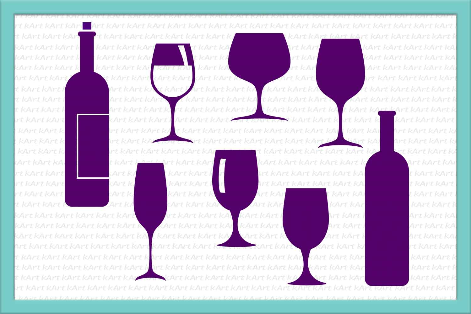 Download Bundle wine glasses svg dxf cutting files clipart