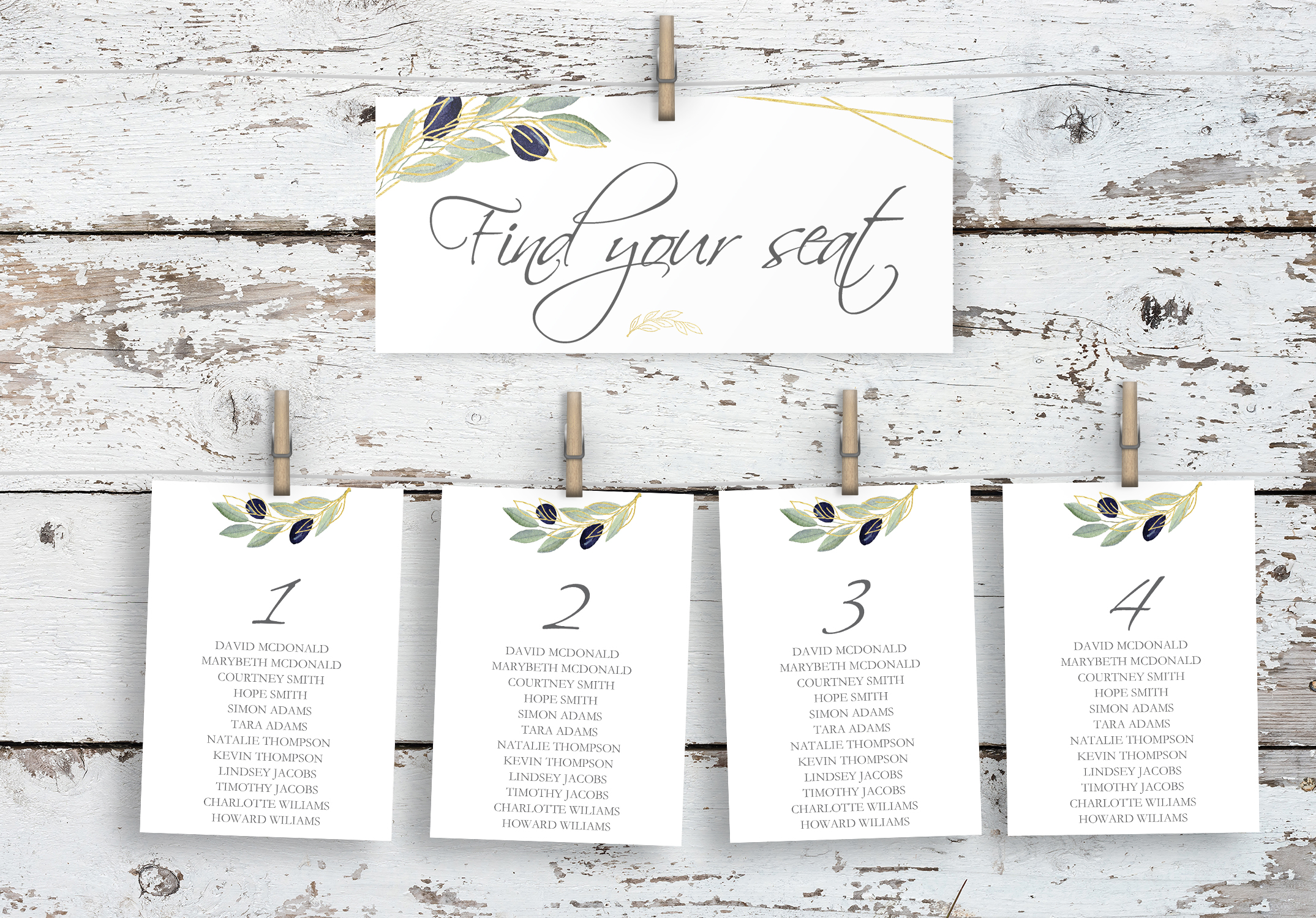Greenery Wedding Invitation Suite