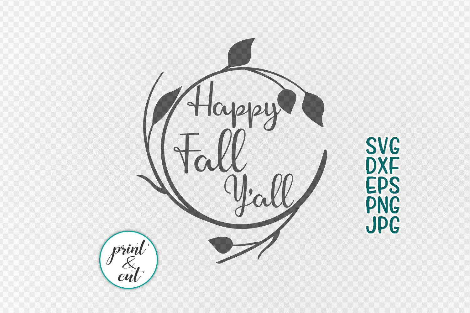 Download happy fall y'all yall svg dxf vinyl paper cutting template ...