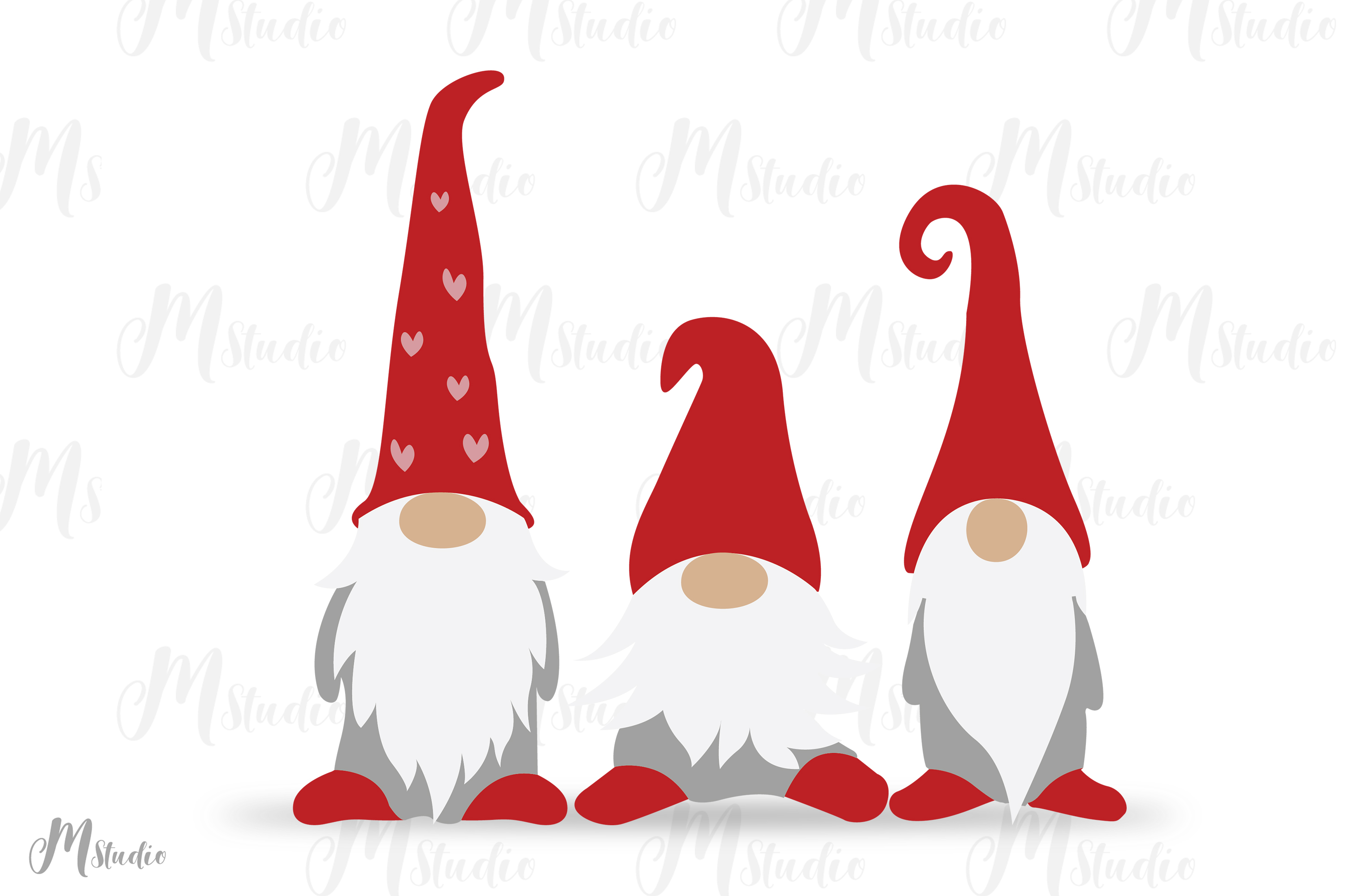 Valentine Gnomes Svg.