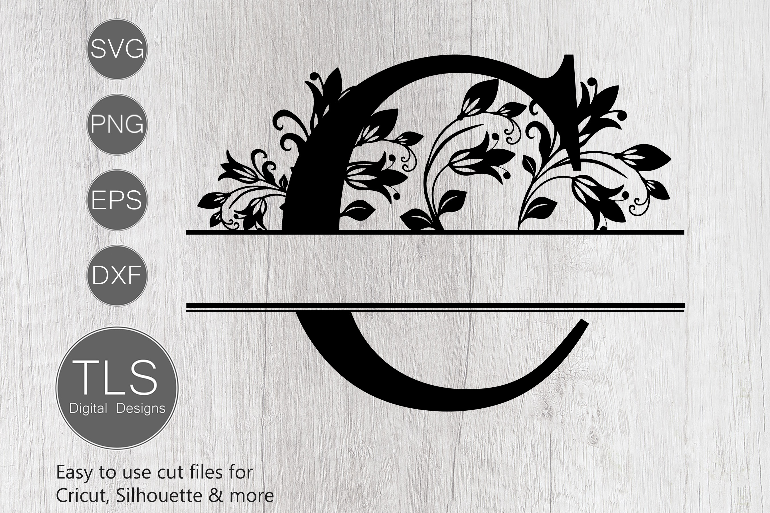 Split Monogram Letter C Dxf File Free Download SEMA Data Co op